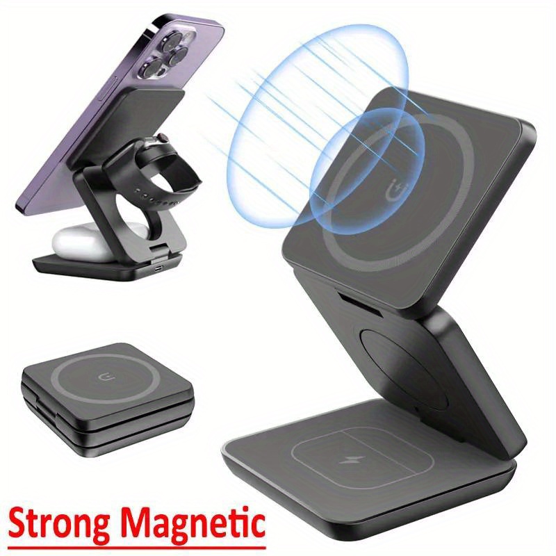 Magnetic Charging Cable - พับ 3 in 1 Fast Wireless