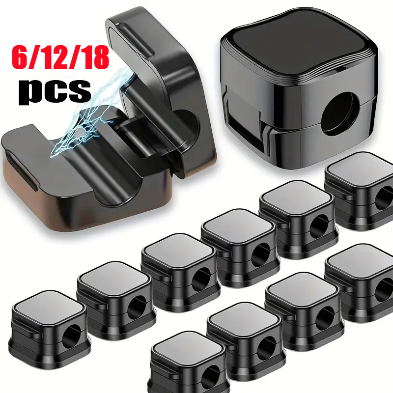 Magnetic Charging Cable - 6/12/18 PCS Magnetic CABLE Organizer คลิปการจัดการสายเคเบิล