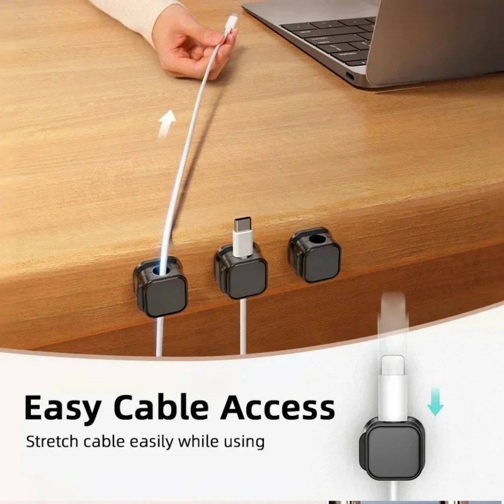 Magnetic Charging Cable - ที่เก็บสายแม่เหล็ก ที่จัดระเบียบสายดาต้า ที่วางสายบนโต๊ะข้างเตียง ที่จัดระเบียบสายไฟบนผนัง ที่เก็บสายชาร์จโทรศัพท์มือถือ หูฟัง