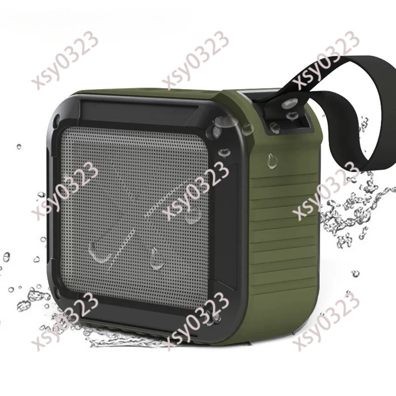 Bluetooth Speaker Waterproof - ลำโพงบลูทูธกันน้ำขนาดเล็ก กันกระแทก เสียงเบสหนักแน่น ฟังก์ชั่นวิทยุ กล่องเสียงสำหรับใช้งานกลางแจ้งแบบสามป้องกัน