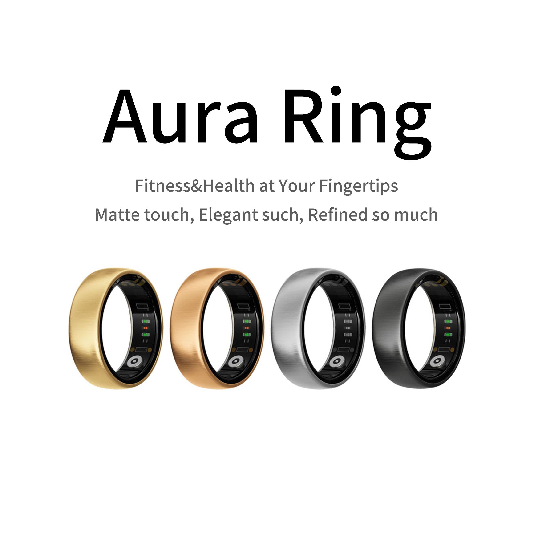 Smart Ring Health - แหวนอัจฉริยะ AURA Matt สำหรับออกกำลังกาย ตรวจสุขภาพ ตรวจการนอนหลับ