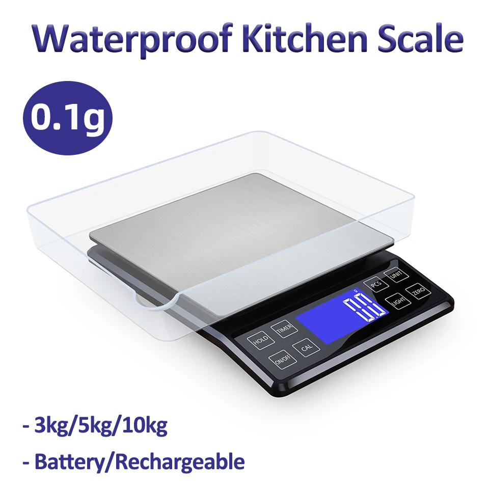 Kitchen Electronics Gadgets - เครื่องชั่งดิจิตอล 0.1g ความแม่นยําสูง 3 กก./5 กก./10