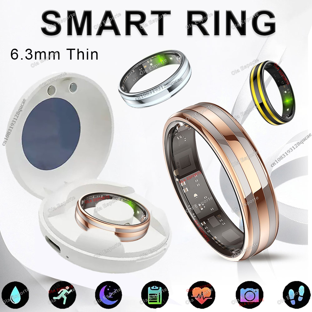 Smart Ring Health - แหวนสมาร์ทใหม่สำหรับผู้หญิง ติดตามสุขภาพ วัดอุณหภูมิ อัตราการเต้นของหัวใจ ออกซิเจนในเลือด ตรวจสอบการนอนหลับ