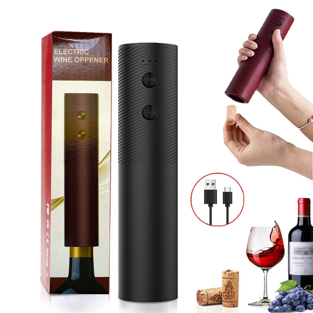 Kitchen Electronics Gadgets - ที่เปิดขวดไวน์ไฟฟ้าอัตโนมัติสีแดงไวน์ Corkscrew ชาร์จที่เปิดไวน์ One-Click ปุ่มไวน์เครื่องมือห้องครัวผลิตภัณฑ์