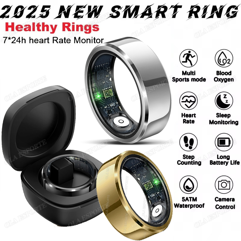 Smart Ring Health - 2025 ใหม่สําหรับ Xiaomi สมาร์ทแหวนผู้ชายผู้หญิง,Heart Rate และเลือดออกซิเจน