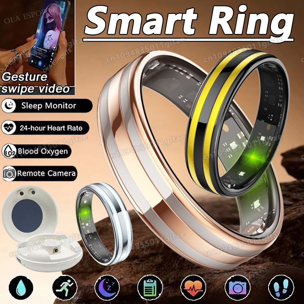 Smart Ring Health - แหวนอัจฉริยะตรวจจับการเคลื่อนไหว แหวนอัจฉริยะตรวจสุขภาพ แหวนกันน้ำสำหรับกิจกรรมกลางแจ้ง แหวนตรวจวัด HRV แท้