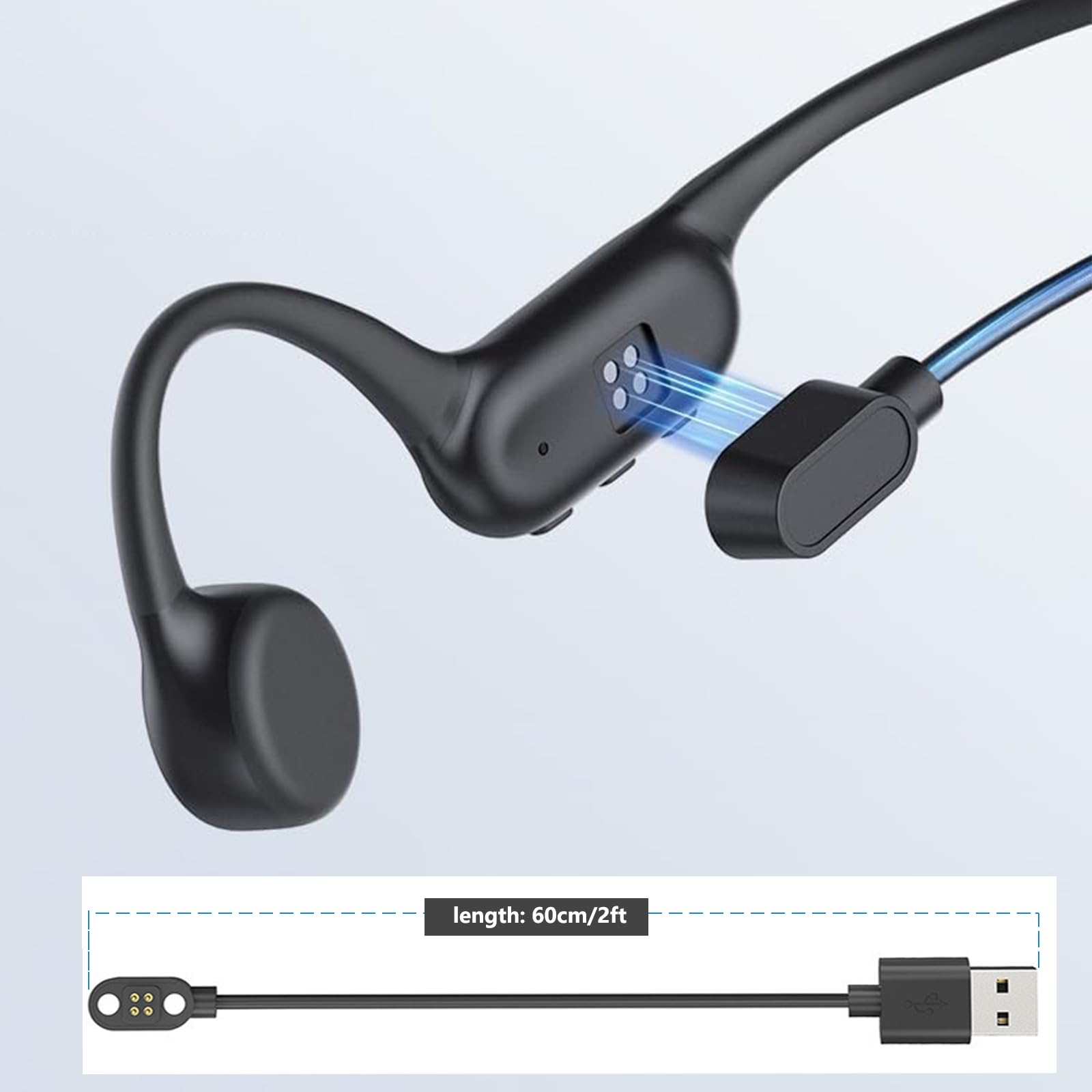 หูฟังแบบนำเสียงผ่านกระดูกพร้อม - Magnetic Charging Cable บทวิจารณ์และราคา