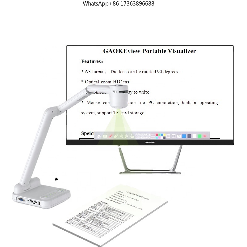กล้องสแกนเอกสารขนาดเล็ก Gaoke  - Document Camera Visualizer บทวิจารณ์และราคา