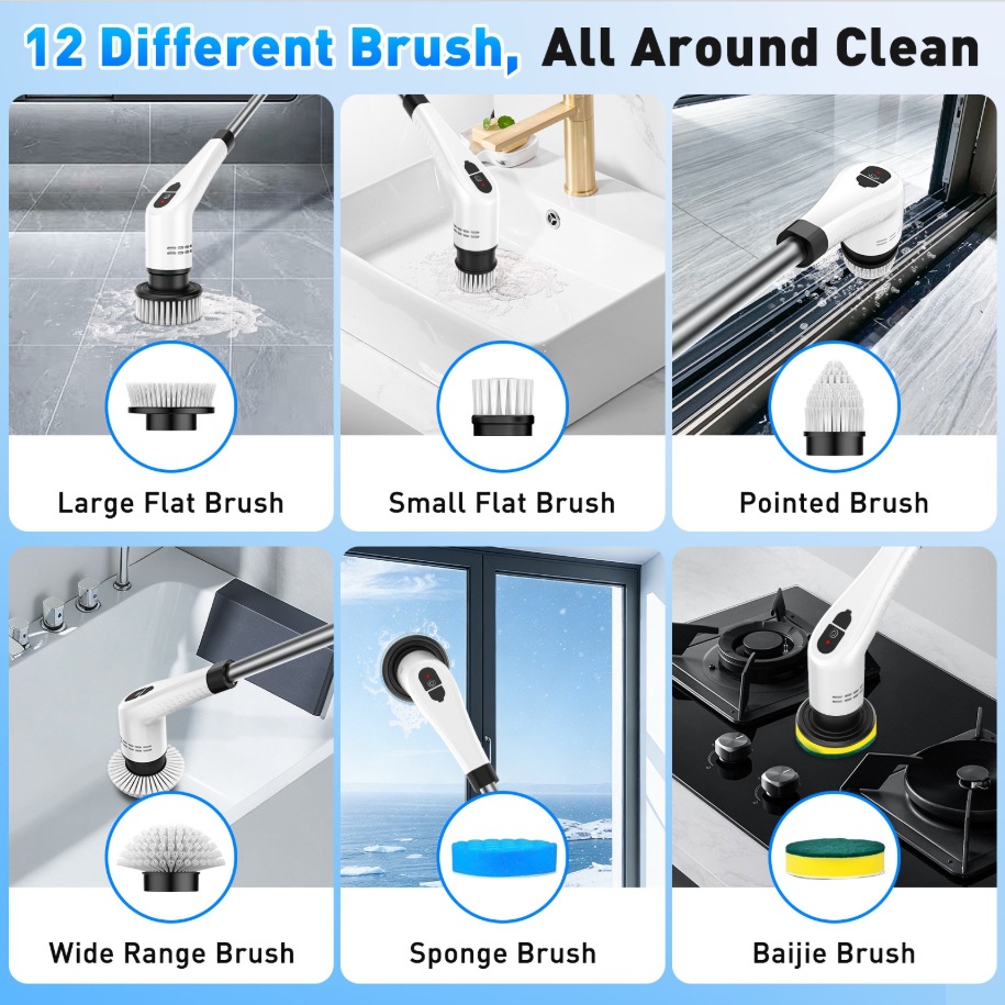 TINSOL 12 อิน 1 แปรงทำความสะอา - Kitchen Electronics Gadgets บทวิจารณ์และราคา