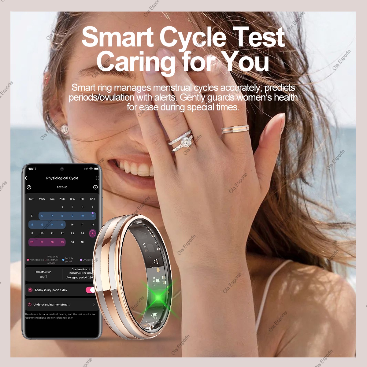 แหวนสมาร์ทใหม่สำหรับผู้หญิง ติ - Smart Ring Health บทวิจารณ์และราคา