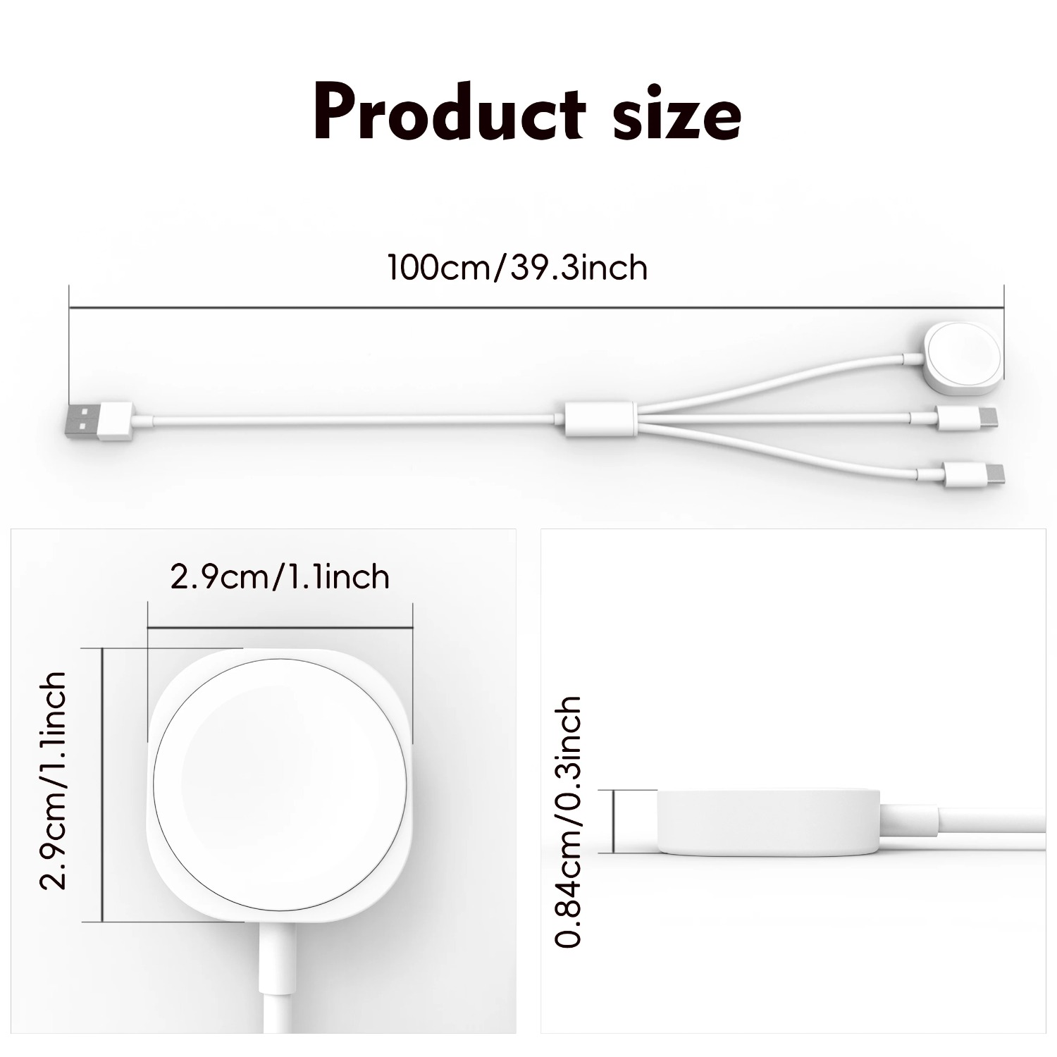 สายชาร์จแม่เหล็ก 3 in 1 สำหรับ - Magnetic Charging Cable บทวิจารณ์และราคา