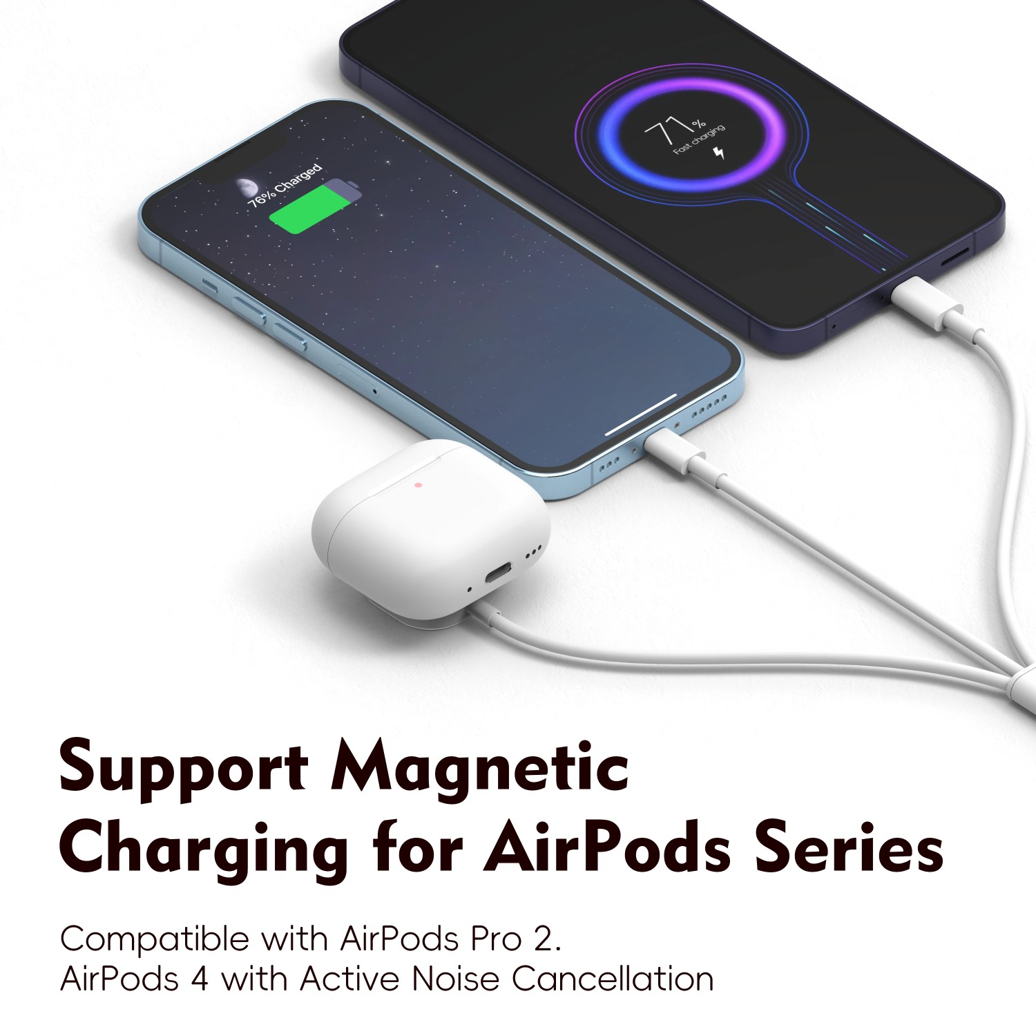 สายชาร์จแม่เหล็ก 3 in 1 สำหรับ - Magnetic Charging Cable บทวิจารณ์และราคา