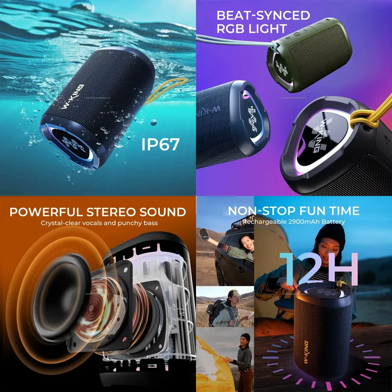 W-KING D110 RGB ลำโพงบลูทูธไร้ - Bluetooth Speaker Waterproof บทวิจารณ์และราคา